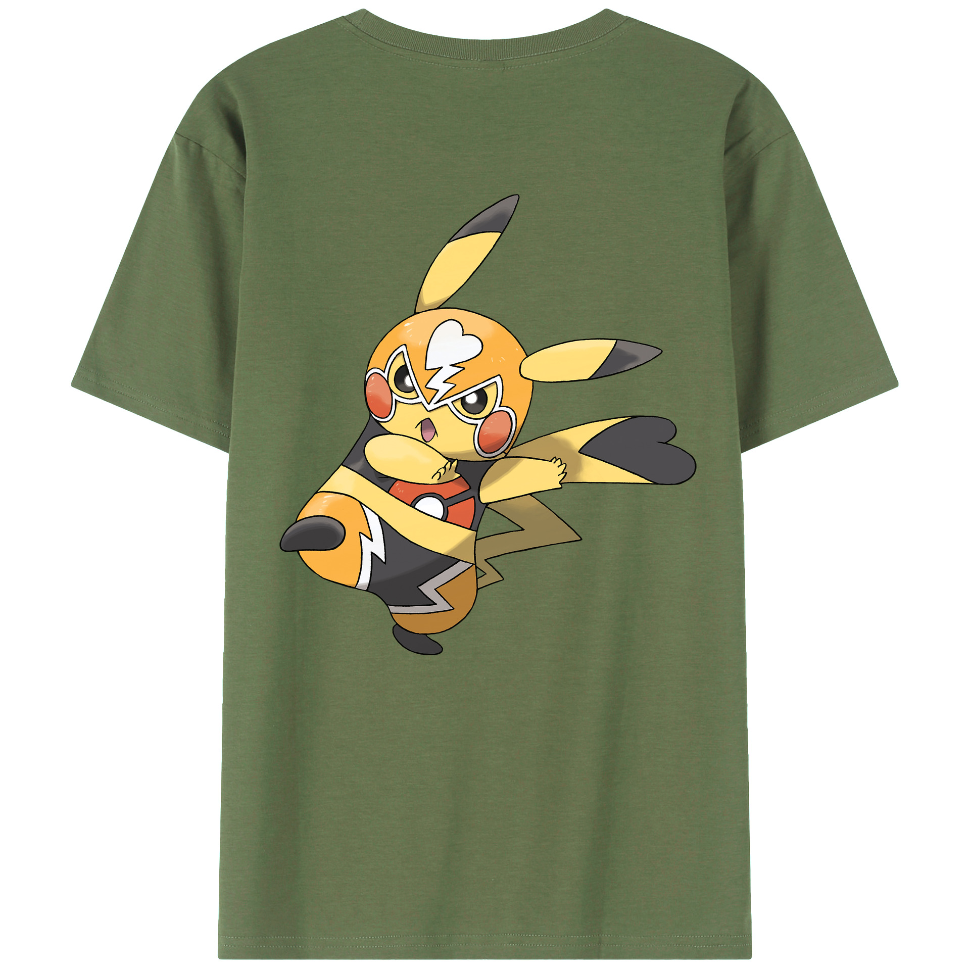 （画像用） ポケットモンスター Pokémon 綿100％ メンズ半袖Tシャツ（バックプリント） 通気性